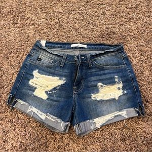 Distressed KanCan Jean shorts